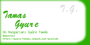 tamas gyure business card